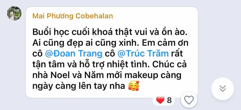 Feedback học viên của Đoan Trang