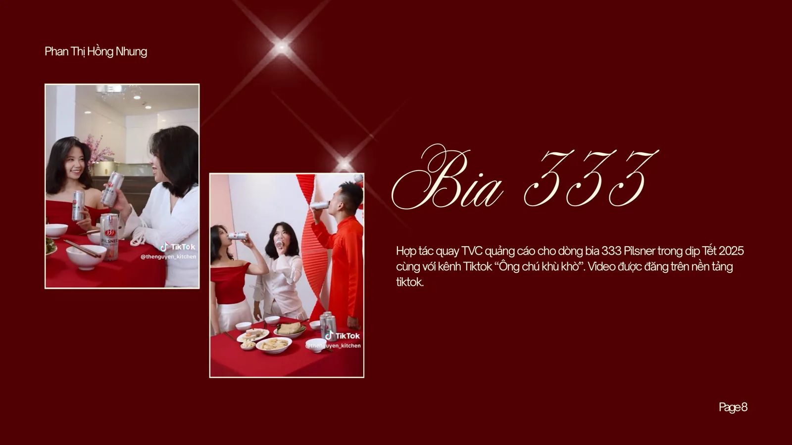 TVC Bia 333 Pilsner dịp Tết 2025 của Nhung Phan
