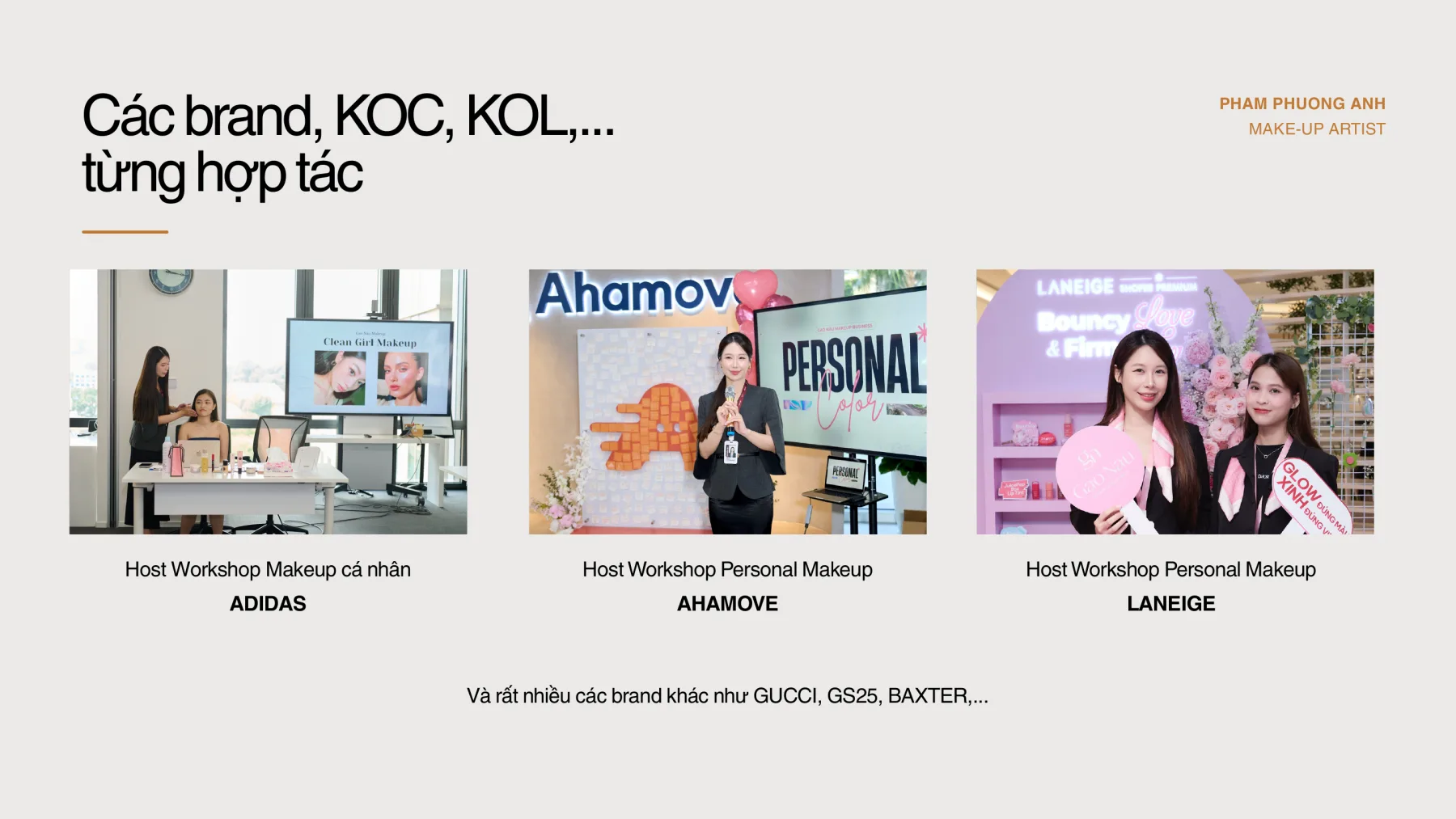 Brand workshop ADIDAS / Ahamove / Laneige của Phạm Phương Anh