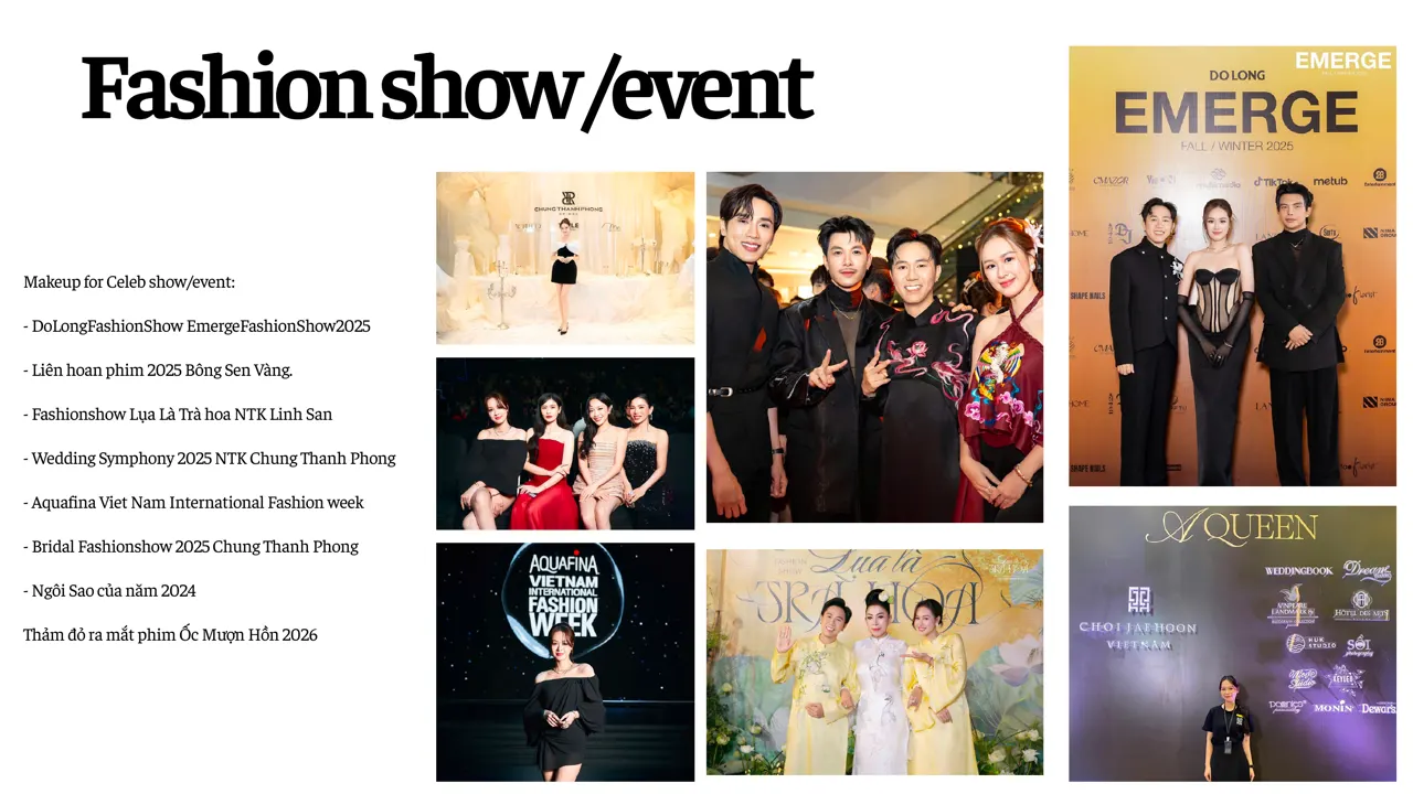 Fashion show / event của Tâm Phạm