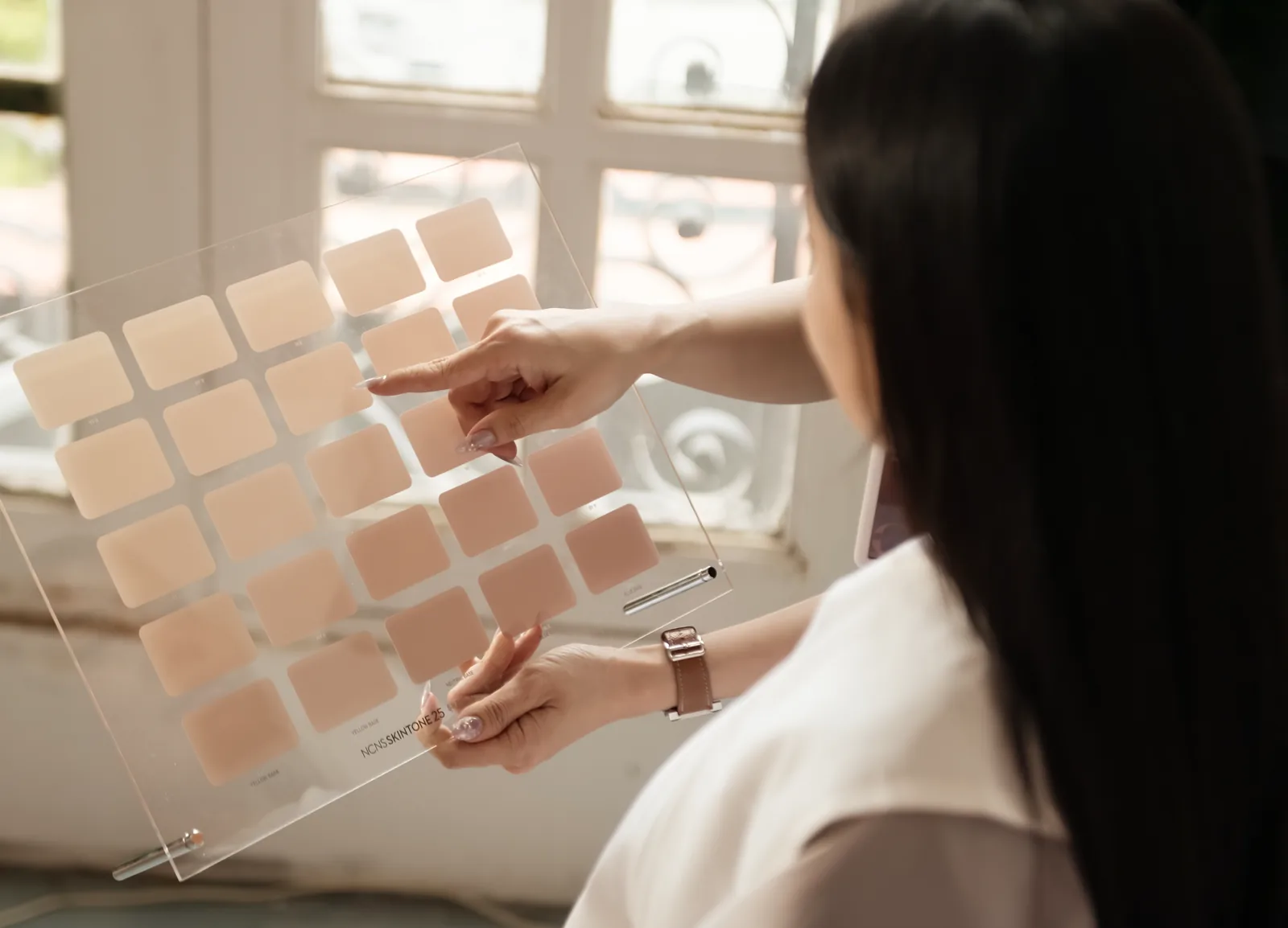 Bảng skin tone đo undertone da trong buổi Personal Color